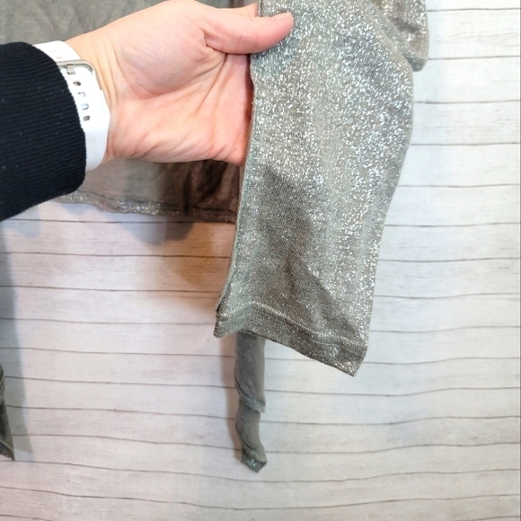 HERO & LEANDER 100% LINEN MOSS SPARKLE LIGHTWEIGHT CARDIGAN, SZ LARGE - Picture 4 of 15